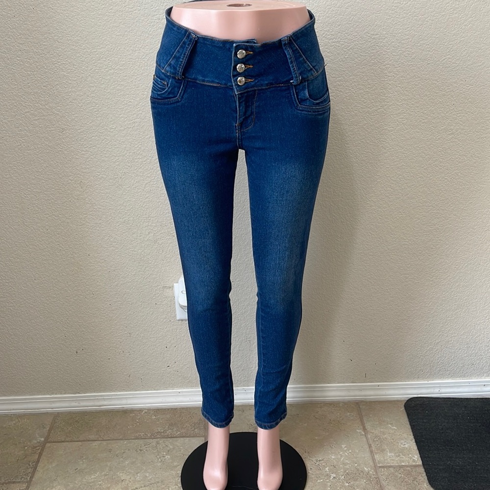 Booty shaping jeans dark blue